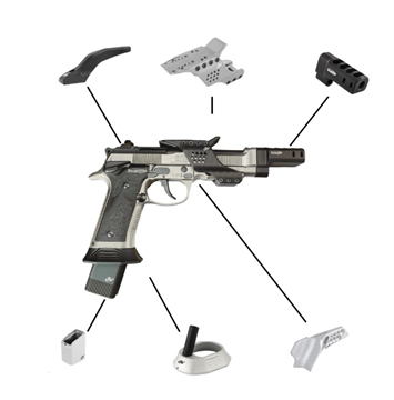 Picture of AMERICAN PREC FIREARMS TONI SYSTEM BUNDLE KIT FOR BERETTA 92X SILVER BUKIT92XSL