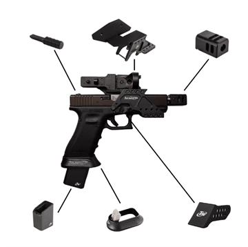 Picture of AMERICAN PREC FIREARMS TONI SYSTEM BUNDLE KIT FOR GLOCK 17 GEN 4 BLACK BUKITGL17G4B4