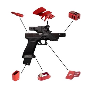 Picture of AMERICAN PREC FIREARMS TONI SYSTEM BUNDLE KIT FOR GLOCK 17 GEN 4 RED BUKITGL17G4RE