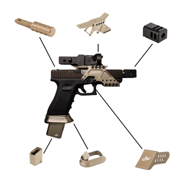 Picture of AMERICAN PREC FIREARMS TONI SYSTEM BUNDLE KIT FOR GLOCK 17 GEN 4 SAND BUKITGL17G4SA