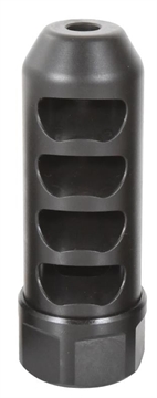 Picture of American Precision Arms Gen 2 Fat Bastard Self Timing Brake Black Nitride Stainless Steel with 5/8"-24 tpi Threads, 3.30" OAL & 1.115" Diameter for 338 Cal Rifle G2F5838N