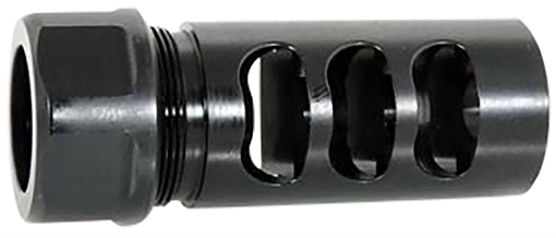 Picture of American Precision Arms Gen 2 Little Bastard Self Timing Brake Black Nitride Stainless Steel with 5/8"-24 tpi Threads, 2.22" OAL & 1" Diameter for 30 Cal Rifle G2L5830N
