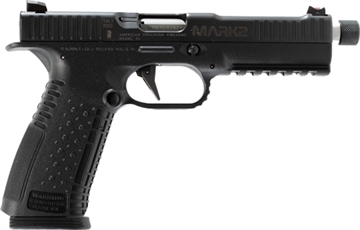 Picture of American Precision Firearms Strike One, Mark II, Semi-automatic, Striker Fired, Full Size, Polymer Frame Pistol, 9MM, 5.4" Threaded Barrel, Fiber Optic Front Sight, No Manual Safety, Matte Finish, Black, 17 Rounds, 2 Magazines AFS1MII-9-BK-17