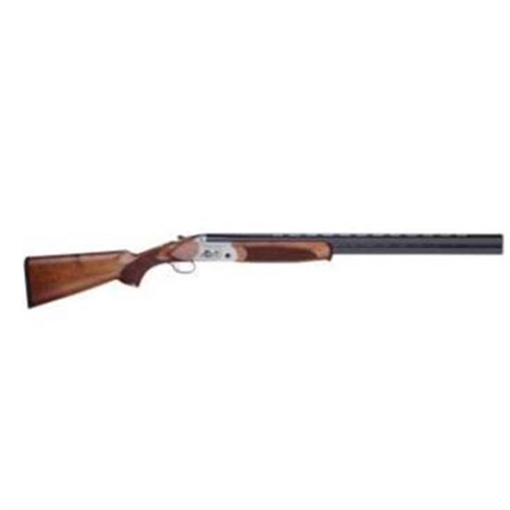Picture of ATI Cavalry SVE 12 Gauge 3" 2rd 26" Blued O/U Barrel, Silver Engraved Metal Finish, Oiled Turkish Walnut Stock, Ejector, 5 Chokes ATIGKOF12SVE26