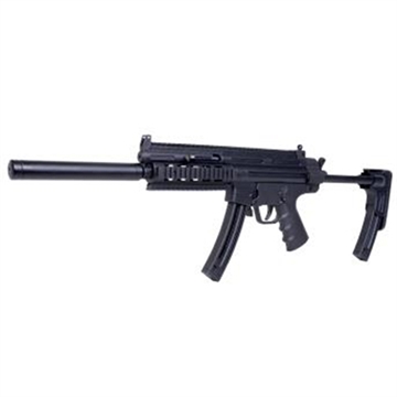 Picture of American Tactical GSG-16, Semi-automatic Rifle, 22LR, 16.25" Barrel, Matte Finish, Black, Polymer Receiver, Faux Suppressor, M-LOK Handguard, 22 Rounds, 1 Magazine GERGGSG1622