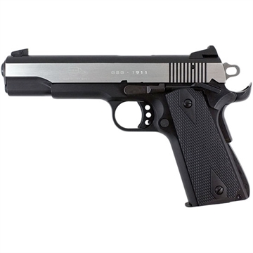 Picture of American Tactical 1911, Single Action Only, Semi-automatic, Metal Frame Pistol, Full Size, 22LR, 5" Threaded Barrel, Aluminum, Two-Tone, Black Anodized Frame, Polished Slide, Polymer Grips, 10 Rounds GERG2210M1911S