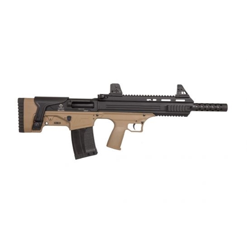 Picture of ATI Bulldog 20 Gauge Semi-Auto 3" 5+1 18.50" Black Steel Barrel, Matte Black Aluminum Receiver, Picatinny Mount, Tan Fixed Bullpup Stock ATIG20BDT