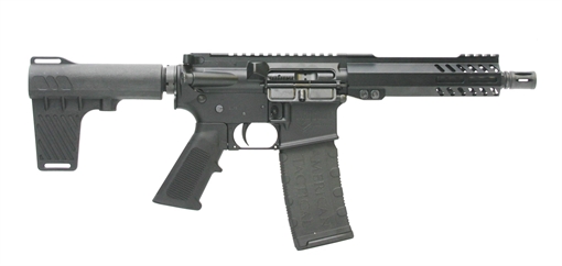 Picture of ATI MILSPORT Forged Aluminum AR Pistol - Black | 5.56NATO | 7.5" Barrel | 7" M-LOK Rail | Flip-Up Sights | Breach Brace ATIG15MS556ML7B ATIG15MS556MC7B