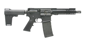 Picture of ATI MILSPORT Forged Aluminum AR Pistol - Black 5.56NATO 7.5" Barrel 7" M-LOK Rail Flip-Up Sights Breach Brace ATIG15MS556ML7B ATIG15MS556MC7B