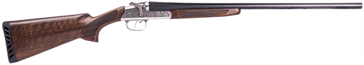 Picture of ATI ATI Road Agent Prime 20 Gauge Break Open 2rd 26" Black Side By Side Barrel, Silver Engraved Aluminum Receiver, Fixed Turkish Walnut Stock ATI GKOF20RP26