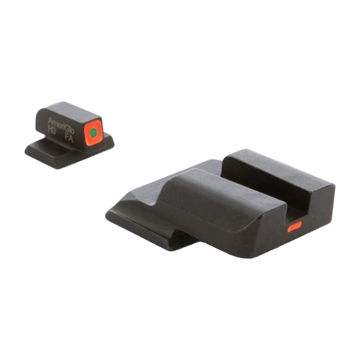 Picture of Ameriglo CAP Sight Set Green Tritium Orange Square Outline Front Orange Non-Trit Rear for M&P Shield SW-620