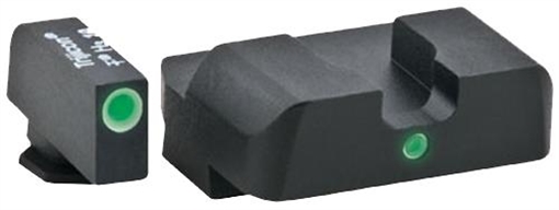 Picture of Ameriglo Tritium i-Dot Night Sight for Glock 17-39 / Front Tritium - Green / Front Outline - White / Rear - Green Square Notch GL-101 GL101