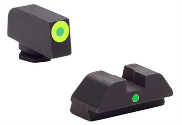 Picture of AmeriGlo I-Dot, Sight, Fits Glock 42 and 43, Green Tritium Lime Green LumiLime Outline Front with Green Rear GL-305 GL305