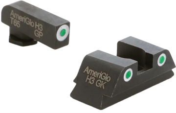 Picture of Ameriglo Classic 3 Dot Night Sight Set for Glock 42/43 / Front Tritium - Green / Front Outline - White / Rear Tritium - Green / Rear Outline - White GL-430 GL430