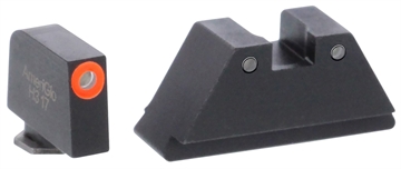 Picture of AmeriGlo Optic Compatible Sight Set for Glock XL Tall Green Tritium Orange Outline Front Sight-Green Tritium Black Outline Rear Sight GL452