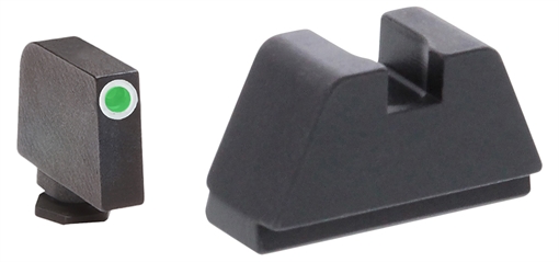 Picture of AmeriGlo Optic Compatible Sight Set for Glock 2XL Tall Green Tritium White Outline Front Sight-Black Rear Sight GL481