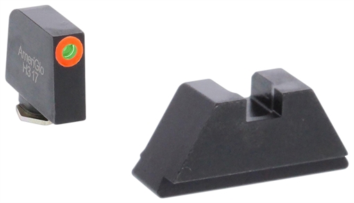 Picture of AmeriGlo Optic Compatible Sight Set for Glock XL Tall Green Tritium Orange Outline Front Sight-Green Tritium Black Rear Sight GL511
