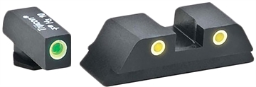 Show details for AmeriGlo Classic Tritium Sight Set for Glock Green Tritium White Outline Front Sight-Yellow Tritium White Outline Rear Sight GL5115 Picture of AmeriGlo Classic Tritium Sight Set for Glock Green Tritium White Outline Front Sight-Yellow Tritium White Outline Rear Sight GL5115