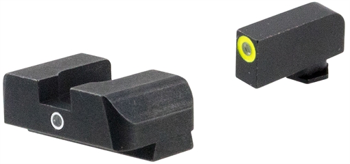 Picture of AmeriGlo I-Dot, Single Dot, Night Sight, Fits Glock Gen 5 9/40, Green Front with Lumigreen Outline, Green Rear, Matte Finish, Black GL-5301 GL5301