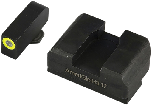 Picture of Ameriglo Glock XL Tall Suppressor/Optic Height Set (All except 42-43) - Green Tritium w Lumigreen Outline Front / Black Rear GL-611 GL611