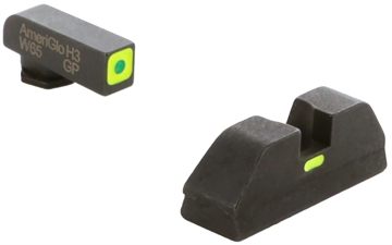 Picture of AmeriGlo CAP - Combative Application Pistol Sight, Fits Glock 20,21,29,30,31,32,36, Green/Green, Green Tritium Font Sight with Lumi Outline, Rear Sight With Lumi Horizontal Center Line GL-615 GL615