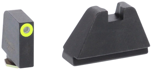 Picture of AmeriGlo Optic Compatible Sight Set for Glock 5XL Tall Green Tritium LumiGreen Outline Front Sight-Black Rear Sight GL682