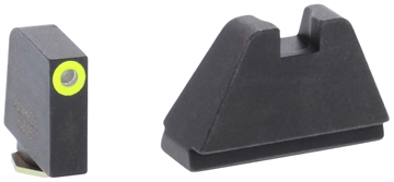 Picture of AmeriGlo Optic Compatible Sight Set for Glock 5XL Tall Green Tritium LumiGreen Outline Front Sight-Black Rear Sight GL682