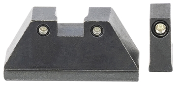 Picture of AmeriGlo Optic Compatible Sight Set for Glock XL Tall Green Tritium Black Outline Front Sight-Green Tritium Black Outline Rear Sight GL813