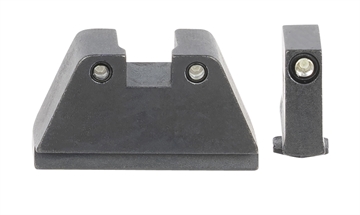 Picture of AmeriGlo Optic Compatible Sight Set for Glock 2XL Tall Green Tritium Black Outline Front Sight-Green Tritium Black Outline Rear Sight GL814