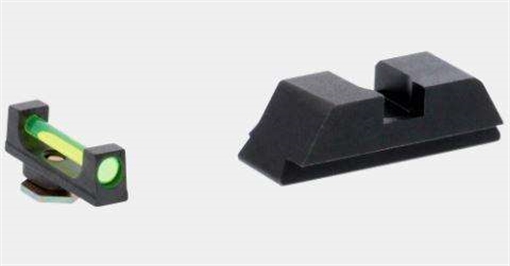 Picture of Ameriglo Green Fiber .115 FRONT Black REAR for Glock Gen5 17-19-19X-26-34-45 GFT-125