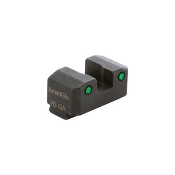 Picture of Ameriglo Green Tritium 2-Dot Black Outlines .300in H Sq Notch Serrated Sight Hellcat OSP SA-119-OP-R