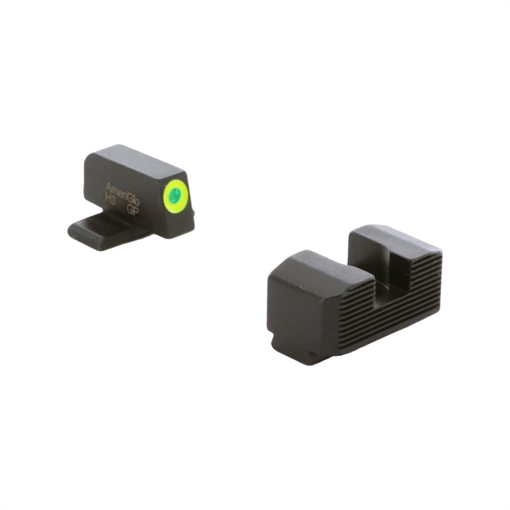 Picture of Ameriglo Green Tritium LumiGreen Outline Front Black Serrated Rear Hellcat OSP SA-534