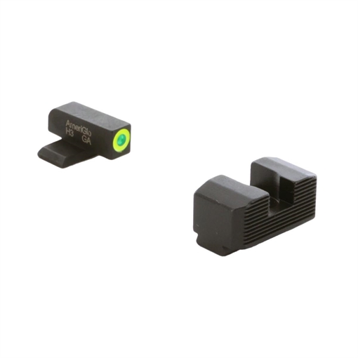Picture of Ameriglo Green Tritium LumiGreen Outline Front Black Serrated Rear Hellcat Standard SA-533