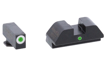Picture of AmeriGlo I-Dot, Sight, Fits Glock 42 and 43, Green Tritium White Outline Front with Green Rear GL-105