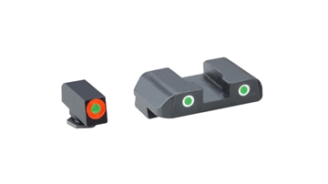 Picture of AMERIGLO NIGHT SIGHT SET GLOCK GEN 1-4 10MM/45/357 3DOT GREEN/ORANGE FRONT GREEN/WHITE REAR GL-245