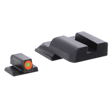 Picture of AMERIGLO HACKATHORN SIGHTS S&W M&P SHIELD PROGLO ORANGE OUTLINE FRONT BLACK REAR SW-443