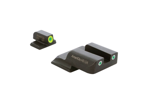 Picture of AMERIGLO SIGHTS S&W SHIELD PROGLO LIME FRONT CLASSIC GREEN REAR SW-747 AMGSW747