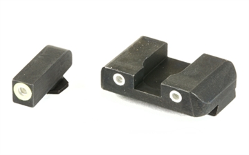 Picture of AmeriGlo Glock Pro-Glo Combination Set, Sights, Fits Glock 17,19,22,23,24,26,27,33,34,35,37,38,39, Green Tritium Lamp with Lumin. Green Outline Front, Green Tritium with White Outline Rear. GL-243