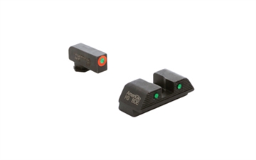 Picture of AmeriGlo Trooper, Night Sight, For Walther PDP, Green Front with Orange Outline, Green with Black Outline Rear, Matte Finish, Black WA-816