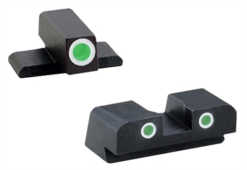 Picture of AmeriGlo Classic Tritium Sight Set for Springfield Armory XD Green Tritium White Outline Front Sight-Green Tritium White Outline Rear Sight XD191