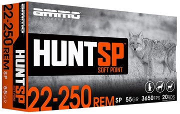 Picture of AMMO INC HUNTSP AMO 22-250 REM 55 GR INTERLOCK SP 20RD ( 10 BOX CASE) 2225055SP-A20 2225055SPA20