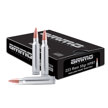 Picture of AMMO INC SIGNATURE LINE AMO 223 REM 55GR HPBT NP BRASS 20RD ( 10 BOX CASE) 223055HP-A20