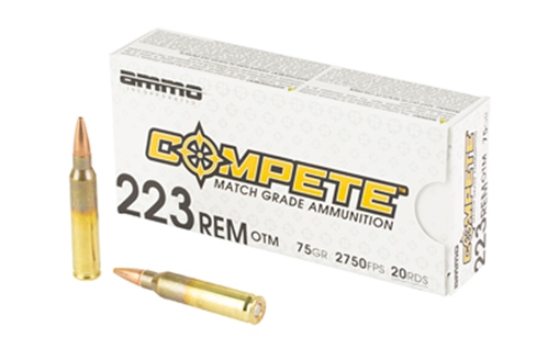Picture of Ammo Inc Compete, 223 Remington, 75 Grain, Open Tip Match Bullet, 20 Round Box 223075-OTM-A20