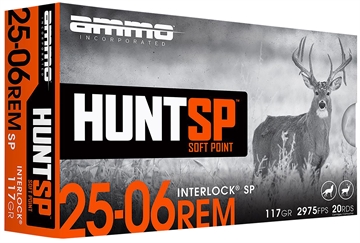 Picture of AMMO INC HUNTSP AMO 25-06 REM 117GR INTERLOCK SP 20RD ( 10 BOX CASE) 2506117SP-A20 2506117SPA20