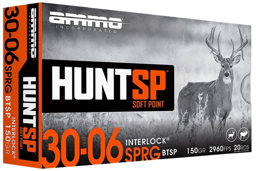 Picture of AMMO INC HUNTSP AMO 30-06 SPRINGFIELD 150GR INTERLOCK SP 20RD ( 10 BOX CASE) 3006150SP-A20 3006150SPA20