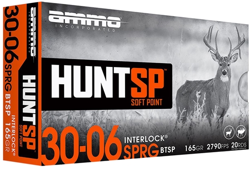 Picture of AMMO INC HUNTSP AMO 30-06 SPRINGFIELD 165GR INTERLOCK SP 20RD ( 10 BOX CASE) 3006165SP-A20 3006165SPA20