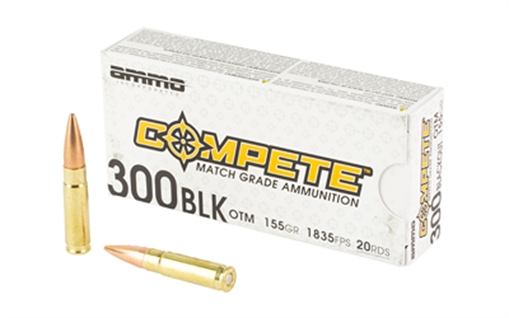 Picture of Ammo Inc Compete, 300 Blackout, 155 Grain, Open Tip Match Bullet, 20 Round Box 300B155-OTM-A20