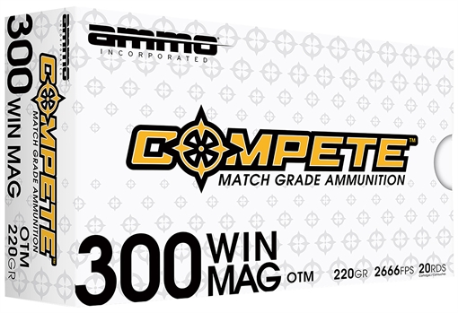 Picture of Ammo Inc Compete 300WinMag 220gr Open Tip Match 20 Per Box/10 Case 300WM190BTHPA20
