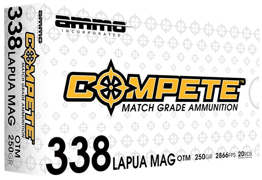 Picture of Ammo Inc Compete 338LapuaMag 250gr Open Tip Match 20 Per Box/10 Case 338LM250BTHPA20