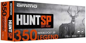 Picture of AMMO INC HUNTSP AMO 350 LEGEND 170GR INTERLOCK SP 20RD ( 10 BOX CASE) 350L170SP-A20 350L170SPA20